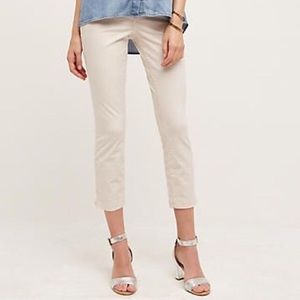 Anthropologie Pilcro Blush Striped Sz 26 Capris
